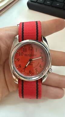 Bertucci A-2T ProColor Titanium Watch with International Orange Dial